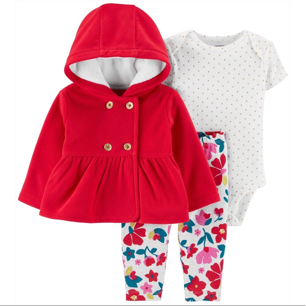 Carter’s Floral/Dots Bodysuit Jacket Set